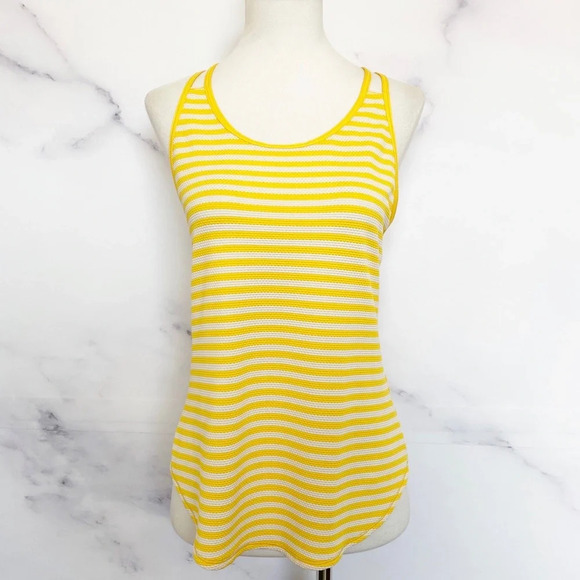 CALIA by Carrie Underwood Move Yellow Stripe Tank - Picture 3 of 10